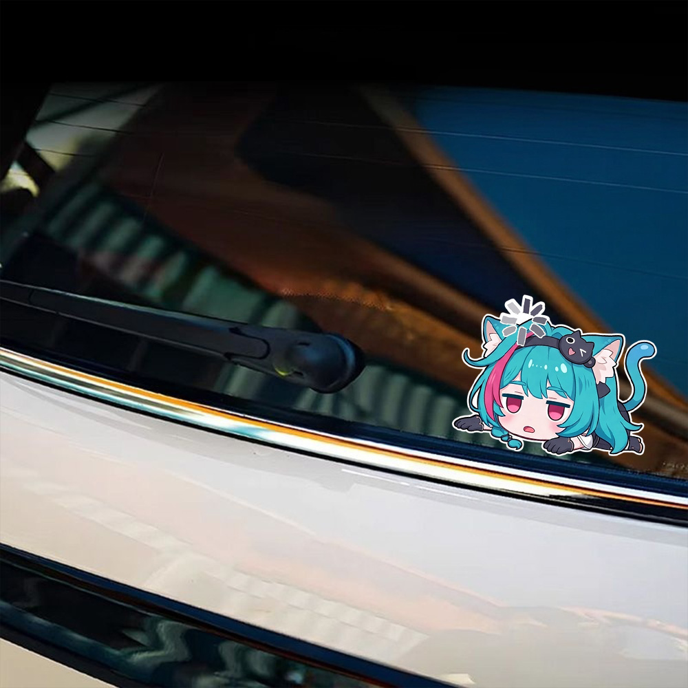 Laptop Accessories Light - Adesivi per Auto con Ragazza Anime,