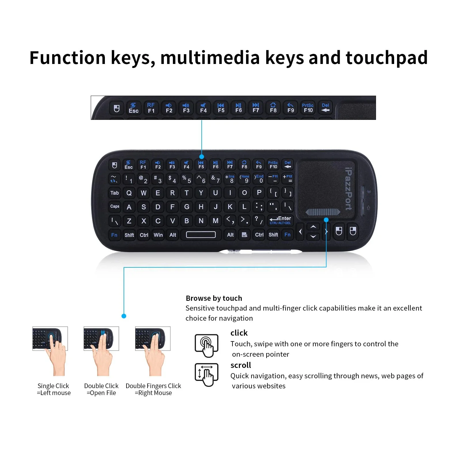 IPazzPort Mini tastiera wirele - Laptop Accessories Combo recensione e prezzo