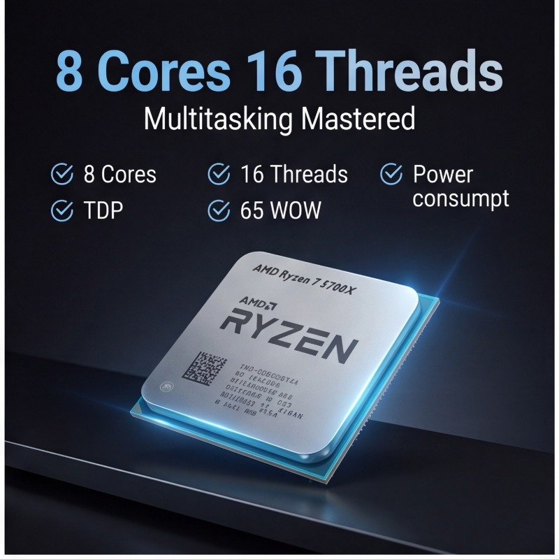 CPU AMD Ryzen 7 5700X 65W TDP  - Amd Cpu Ryzen 7 recensione e prezzo