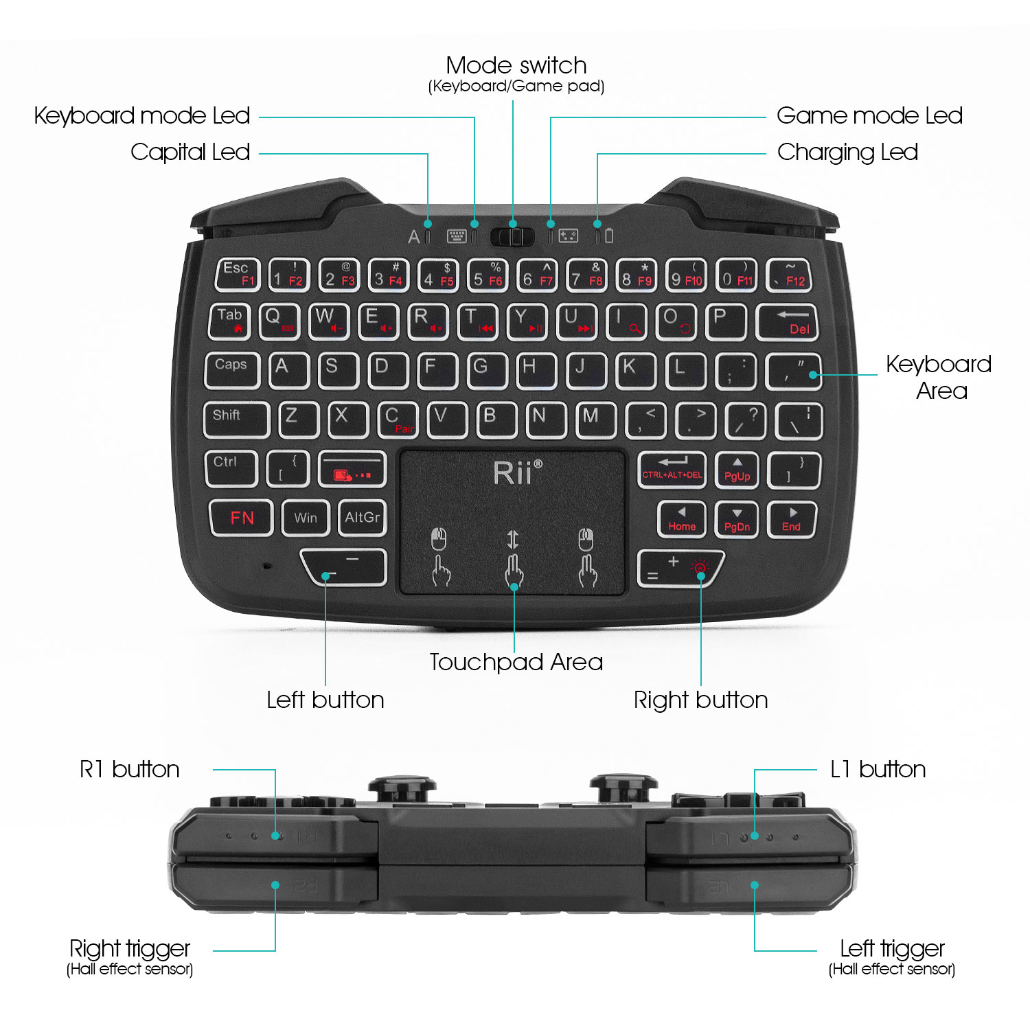 Rii RK707 Controller di Gioco  - Laptop Accessories Combo recensione e prezzo